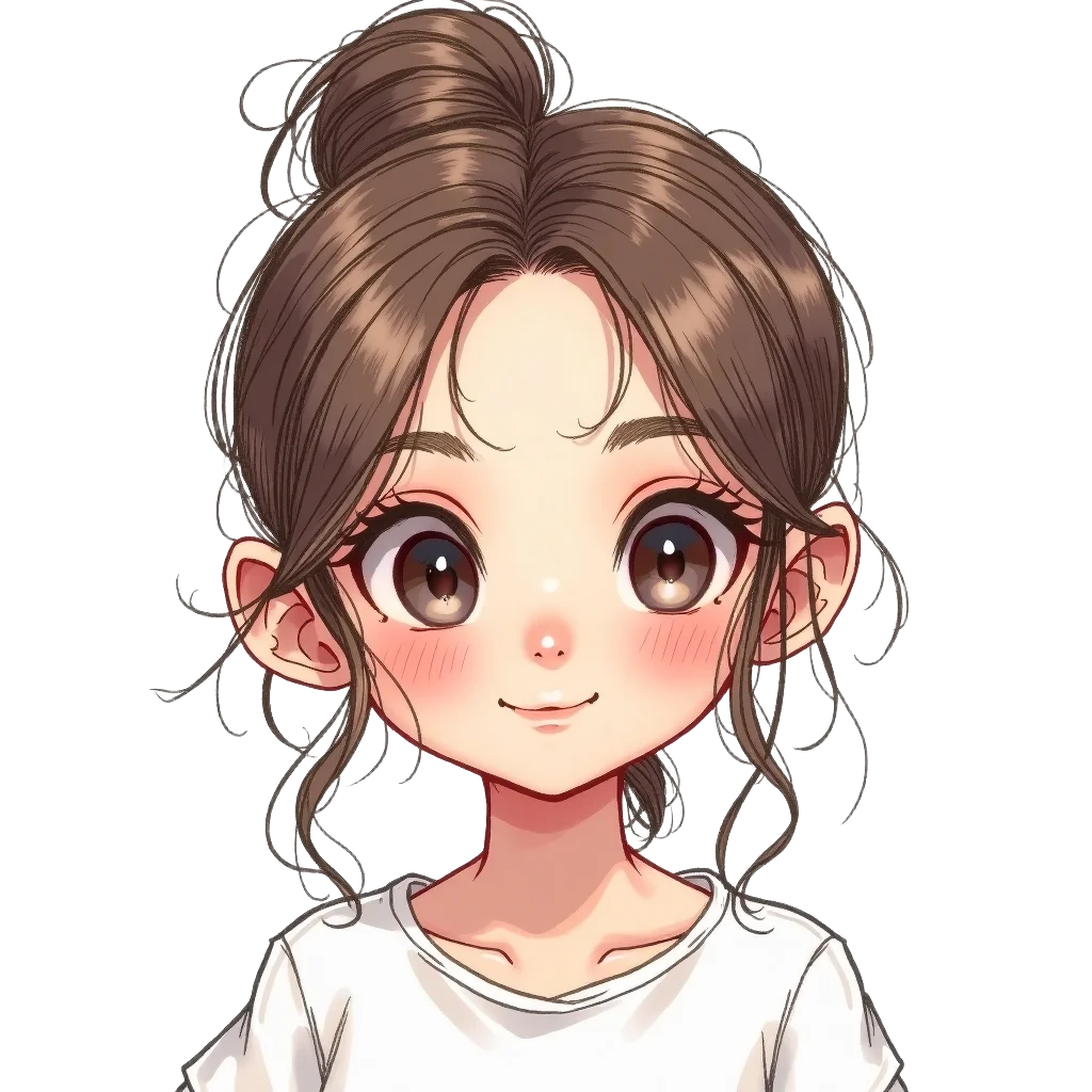 Cute Anime Girl Portrait